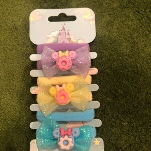 Colorful Bow Hair Ties Resold Disney Set